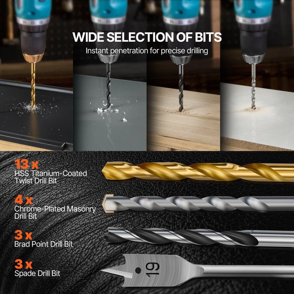 Drill Bit Set 70 PCS Screwdriver Bit Set with Carrying Case Multi-purpose