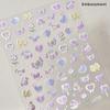 Cat's Eye 5D Gradient European Love Gem Wing Crystal Geometric Colorful Self Adhesive Nail Art Stickers Manicure Decals