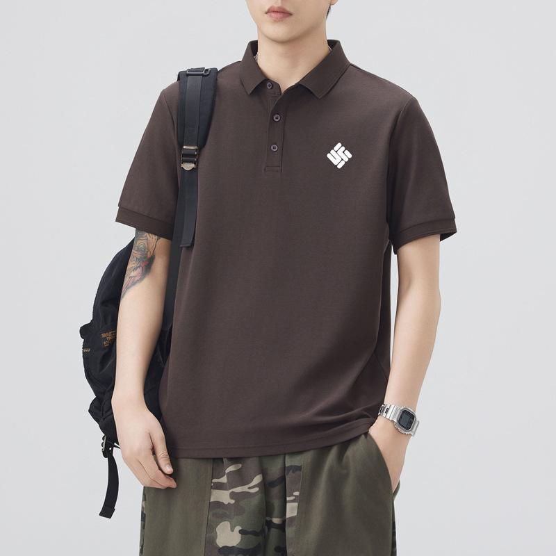 Summer Thin Three-dimensional Silicone Printed Short-sleeved POLO Shirt Men's T-shirt Top