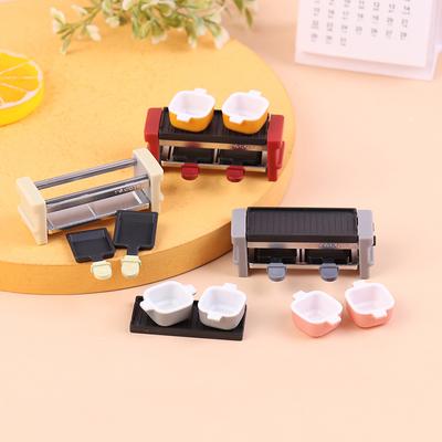 1:12 Dollhouse Miniture Plastic Barbecue Rack Kitchen Cookware Model Accessories