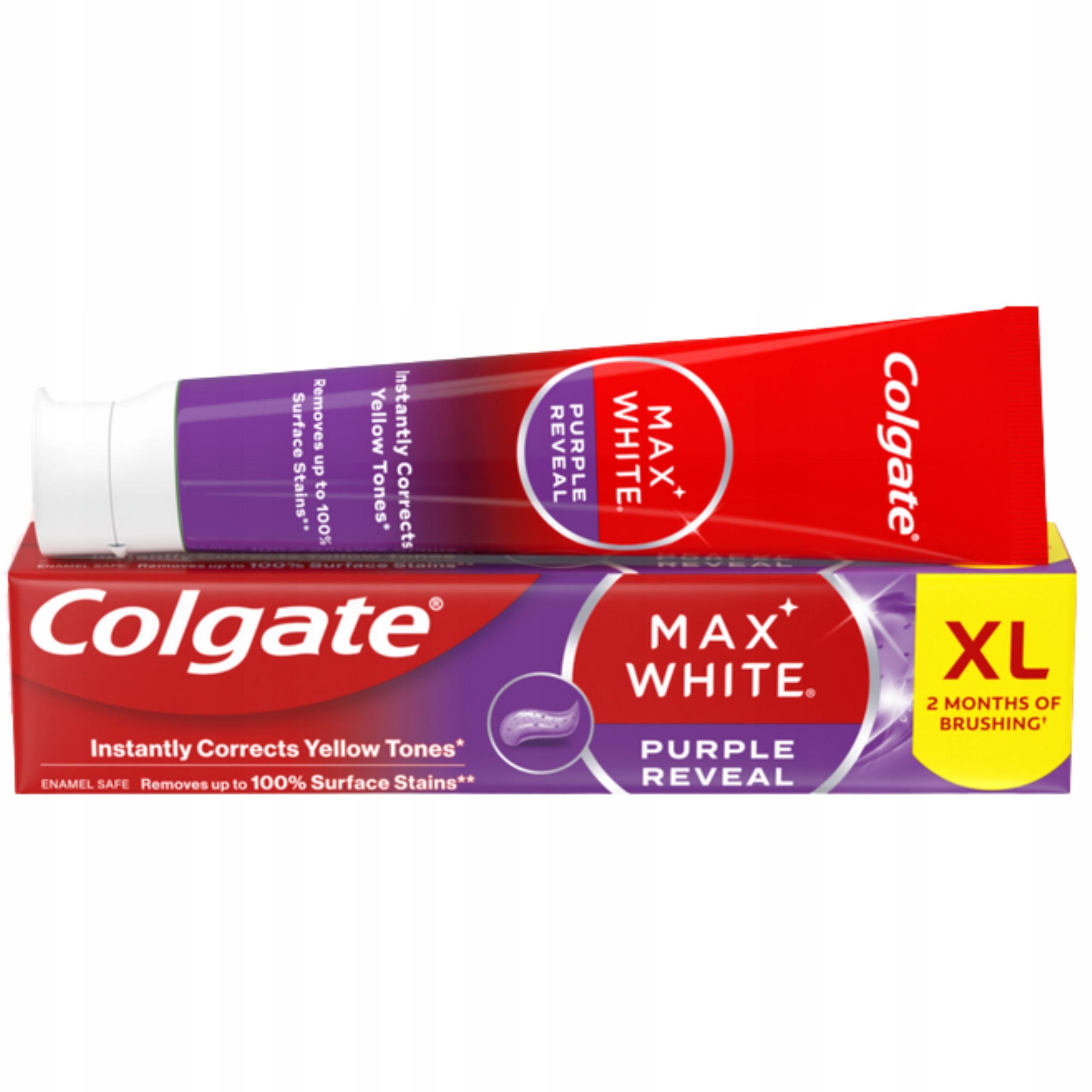 Colgate Max White Paarse Reveal Tandpasta Maakt Kleur Helderder 125Ml XL