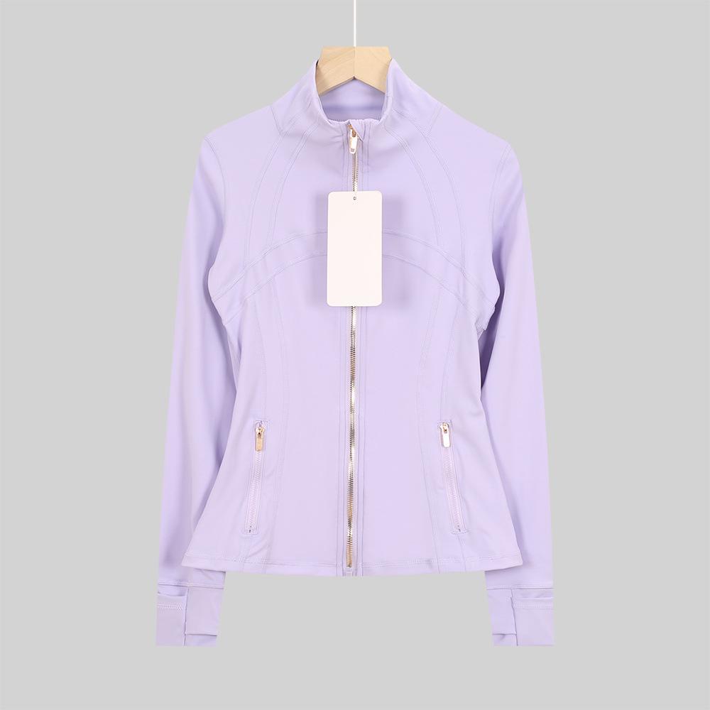 Available: Original Gold Quick-Dry Slimming Fitness Jacket with Stand-Up Collar and Long Sleeves for Running & Yoga.