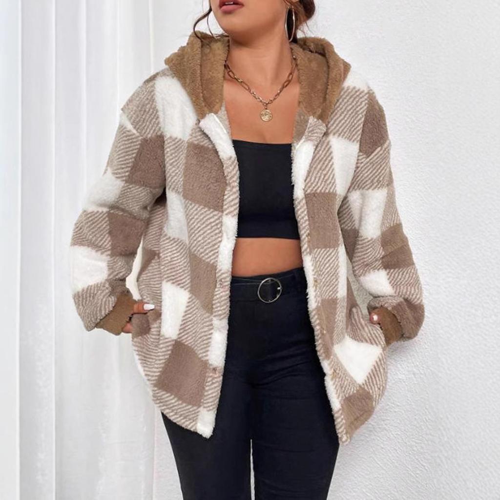 Women's Fashionable Solid Color Long Sleeved Buttoned Pocket Casual Lightweight Cotton Jacket