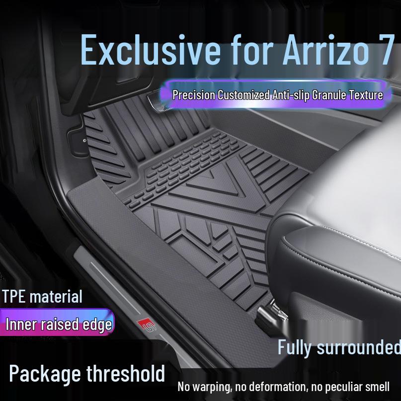 Chery Arrizo 7 TPE Waterproof Floor Mats with Door Sill Cover Single Layer Upgraded - Door Sill TPE Mats