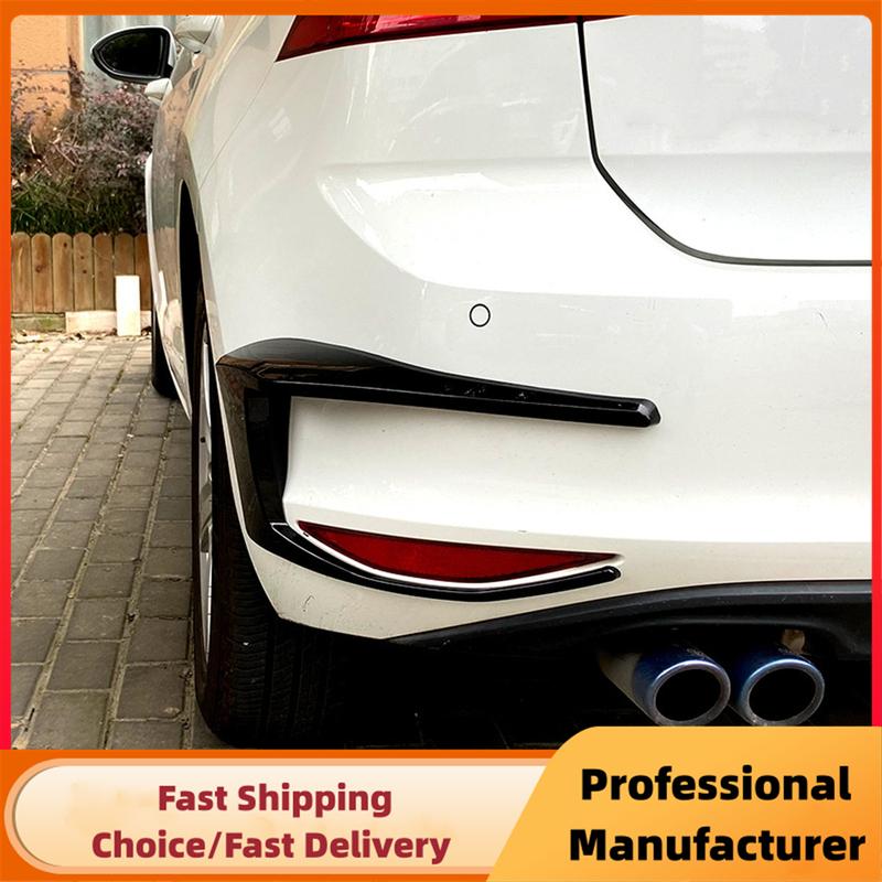 1Pair Rear Bumper Splitter Canard For VW Golf 7 7.5 MK7 MK7.5 GTI R GTD R400 2012- Rear Tail Lamp Spoiler Brake Lamp Trim