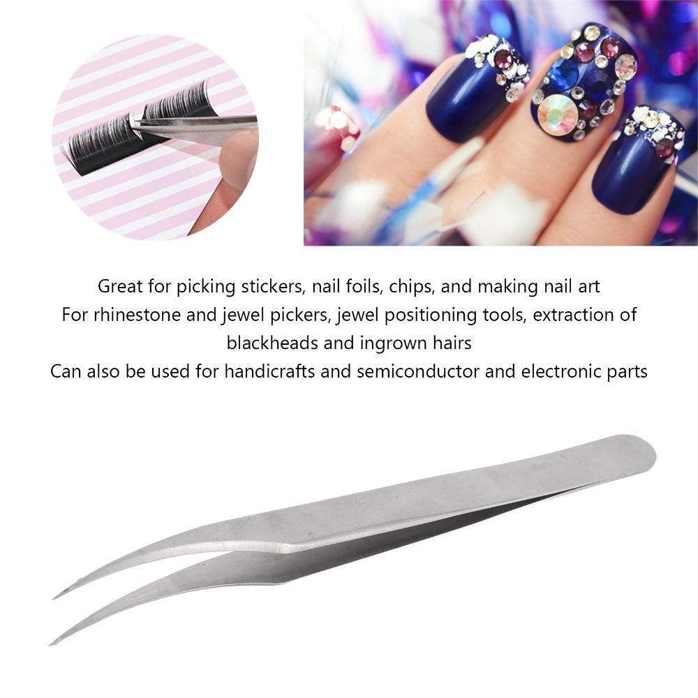 Curved Tip Curved Tip Nail Art Tweezers Precision Cosmetic Tweezers For Lash Extensions