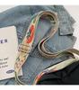 Trendy Women's Large Capacity Oxford Cloth Shell Bag - Single Shoulder Messenger Bag with Ribbon.