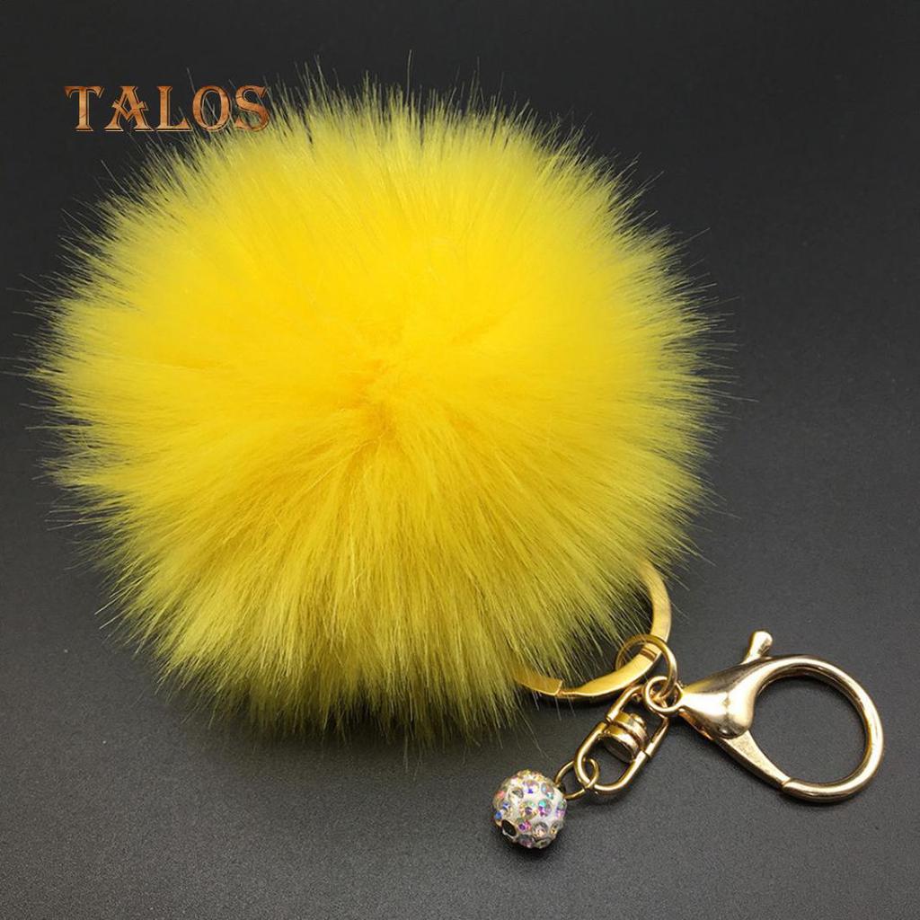 Mode Kunstfell Flauschiger Bommel Ball Auto Anhänger Handtaschen Anhänger Schlüsselanhänger Schlüsselring Aufhängung Anhänger