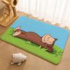 Curious George Floor Mat Floor Mat Soft Flannel Non-Slip Door  Rug for Living Room
