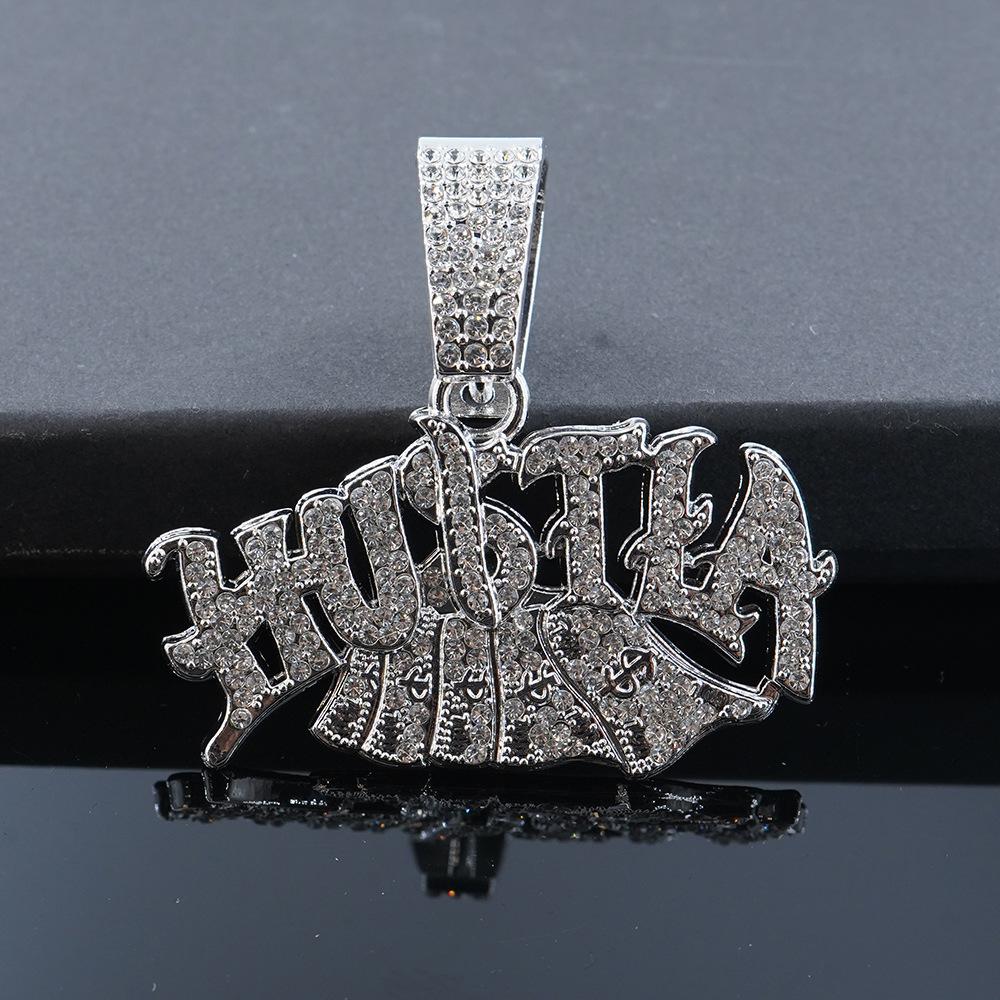

Amazon hot-selling hip-hop fashion new Hustla Money pendant necklace necklace European and American cross-border trendy brand jewelry