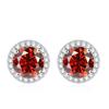 NeeTim Moissanite Stud Earrings for Women 925 Sterling Silver Green Blue Pink Red Black Blue Sparkling Moissanite Studs Earring