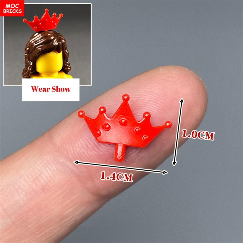 MOC Blocks Utensil Star Magic Wand 6124 Stick Love Heart Crown Bow Construction Bricks Part Playthings Accessories Princess Girl Dolls
