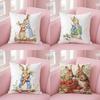 PPeters Rabbits Case Plush Fabric Soft Pillowcase Double Sided Print Cushion Cover Household Gifts