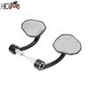 Universal Motorcycle 7/8" 22mm Handle Bar End Rearview Mirror For 250 390 125 690 790 890 890R 1290