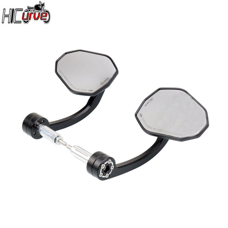 Universal Motorcycle 7/8" 22mm Handle Bar End Rearview Mirror For 250 390 125 690 790 890 890R 1290