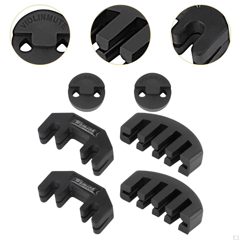 6 sztuk Wiolonczela Praktyczny Tłumik Akcesorium do strun Gumowy Redukcja szumów Wielofunkcyjny Łatwy