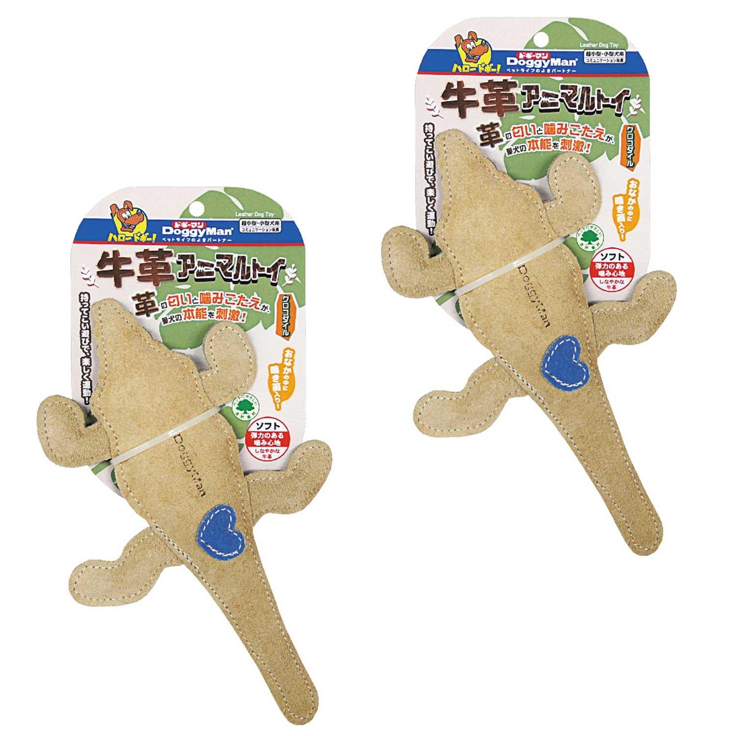 DoggyMan Коровья кожа Животное Игрушка Крокодил x 2