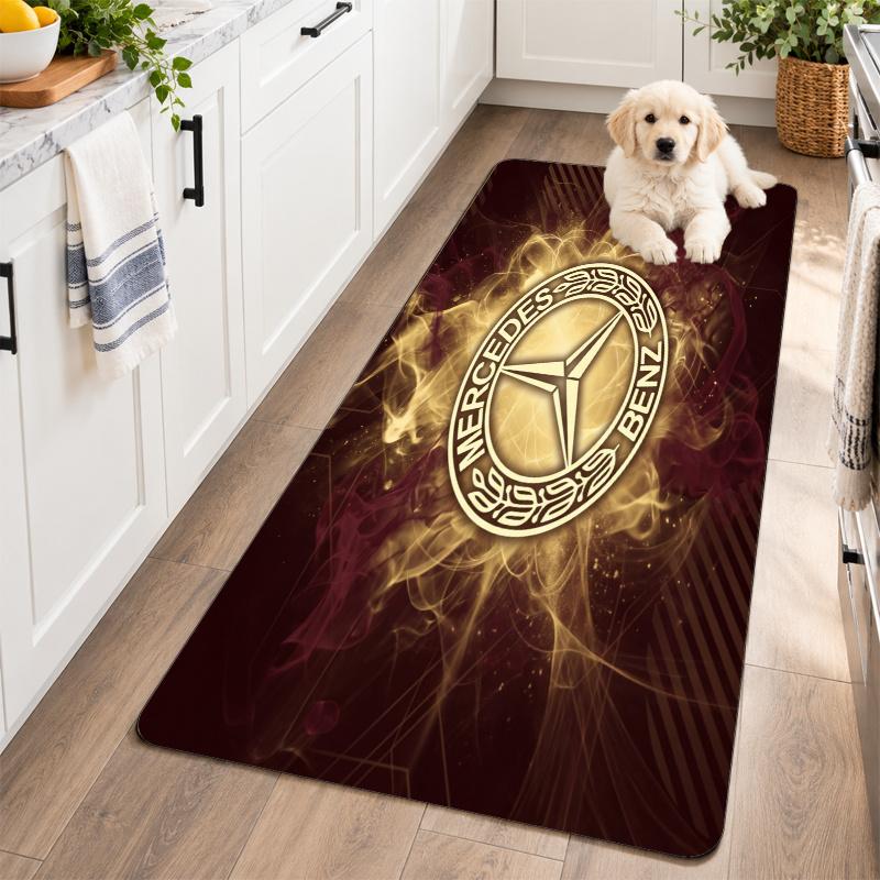 Flannel Kitchen Mat Mercedes Soft Area Rug Non Slip Floor Carpet Home Decoration