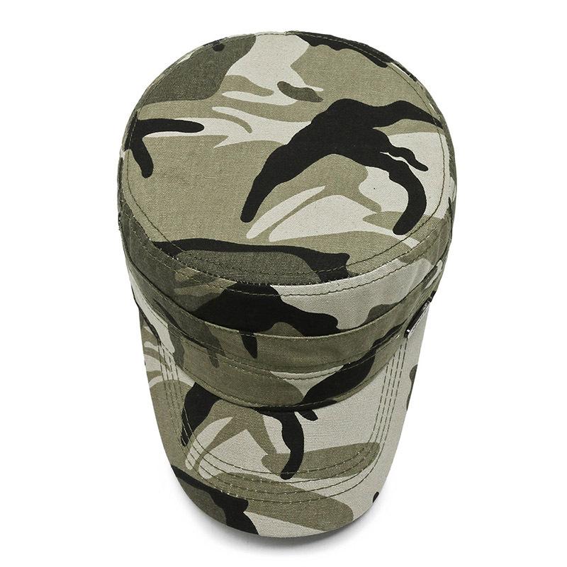 Hat Men's Spring Summer Duck Tongue Sun Hat Outdoor Travel Versatile Flat Top Hat Camouflage Military Hat