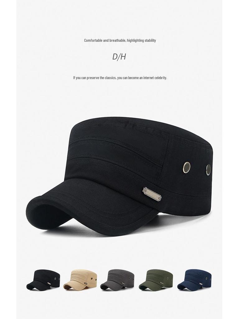 Zhen Yueqi Men's Korean Style Casual Sunshade Flat Top Cotton Hat