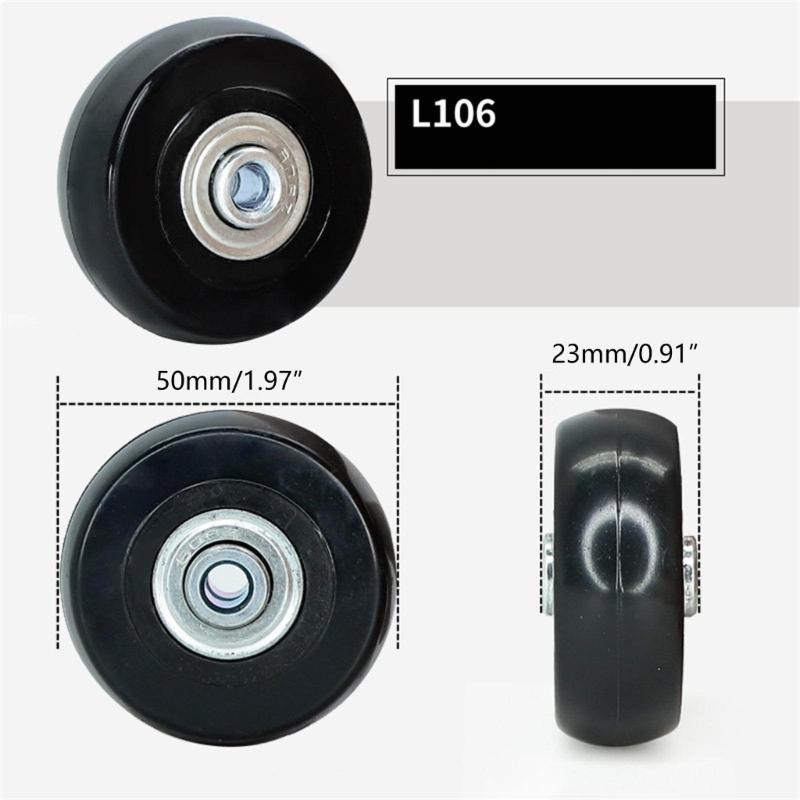 1PC Roda Giratória Versátil para Bagagem e Malas Mobilidade Sem Esforço Alta Capacidade de Carga