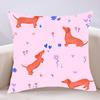 Sausage Dog Dachshund Cute Pillow Case Cushion Cover Soft Cute Throw Pillow Case For Car Sofa Pillowcase Polyester With Zipper