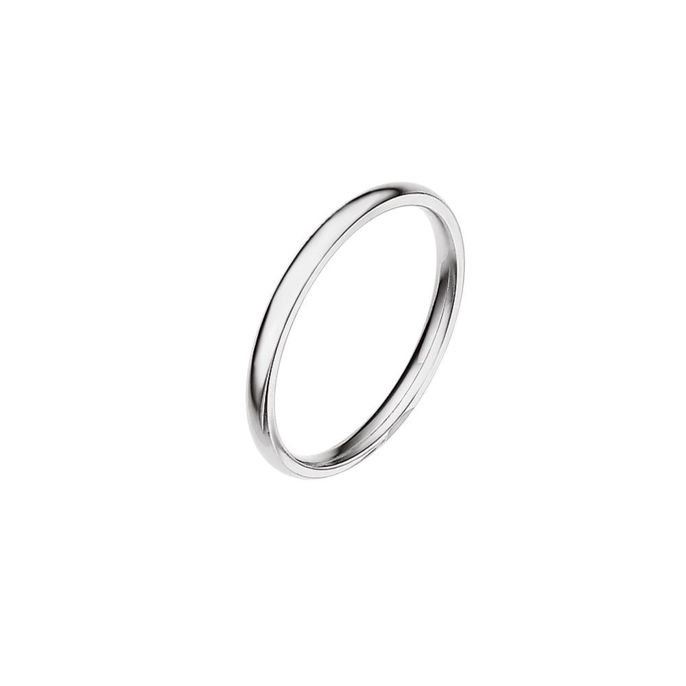 Trendy Electroplated Silver Women s Ring: Colorfast Stainless Steel 18K Gold Size 6