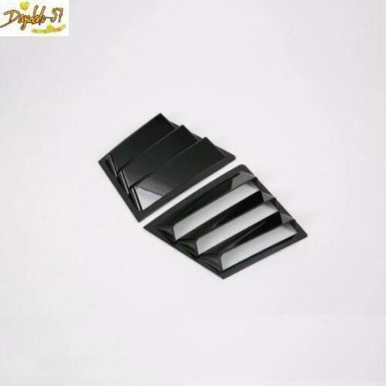 2X Glossy Black Rear Window Louver Vent Cover Trim For Mazda 6 Atenza 2014-