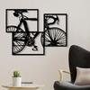 1pc Bicycle Metal Wall Art Sculpture Mural Cycling Lover Gift Indoor Outdoor Weather Resistant Decor