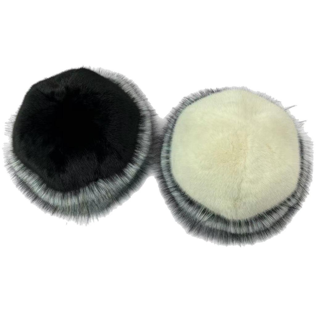 Plush Two-Tone Mongolian Faux Fur Hat - Warm, Stylish & Versatile for Autumn/Winter