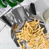 Pommes Schaufel aus Edelstahl mit rutschfesten Griffen Mehrzweck Pommes Schaufel Bagger Pommes Snack