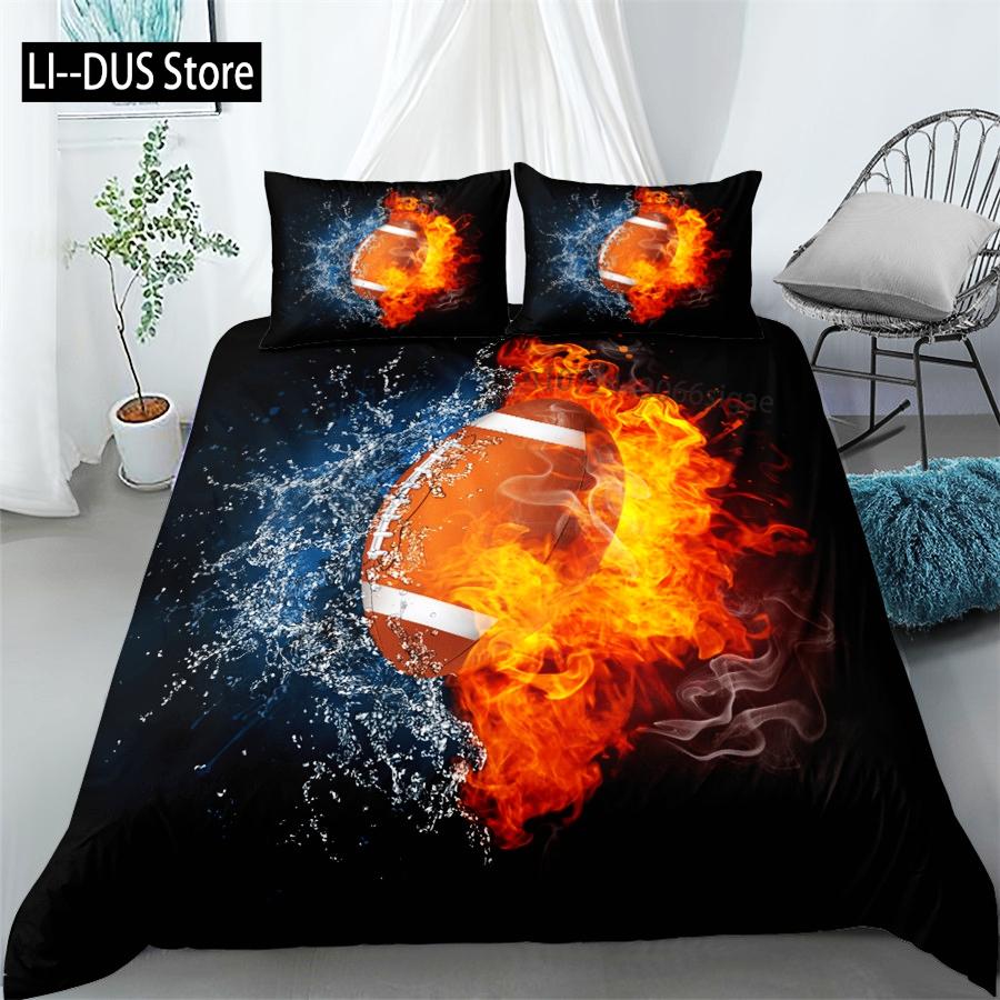 Japanese Samurai Bedding Set King/Queen/Full Size Japan Sunset Scenery Building Silhouette Polyester Duvet Cover Men Black Red