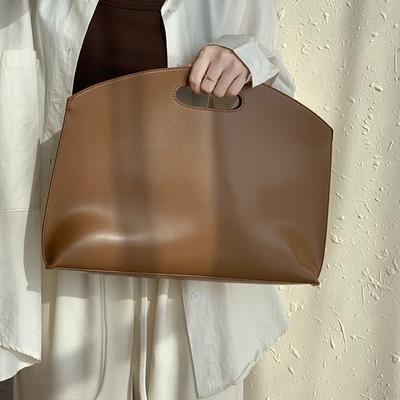 Neue Umhängetaschen Damen Fortgeschrittene Büro-Pendler Aktentasche Freizeit Vielseitige Handtaschen Solides PU-Leder Laptoptaschen