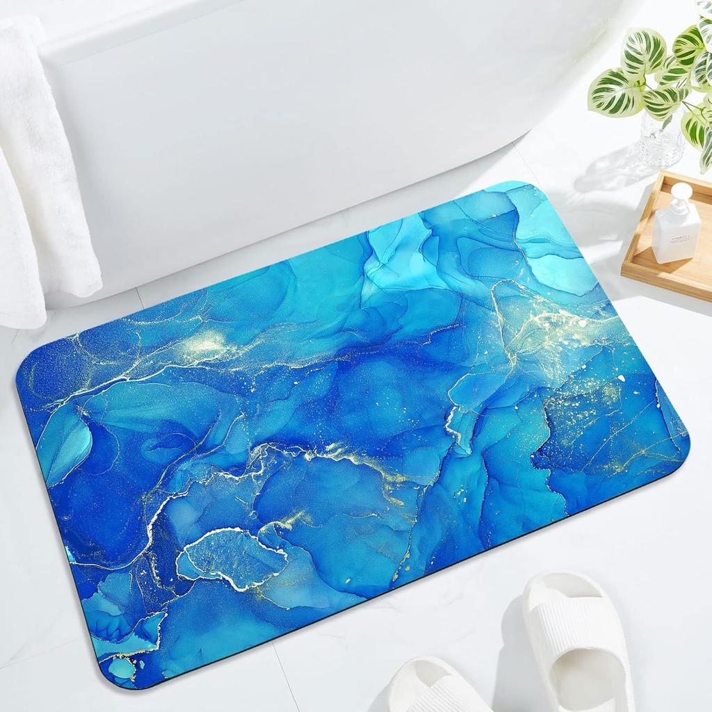 Marble Grain Diatom Mud Floor Mat Bathroom Water-absorbing Non-slip Foot Mat Dirt-resistant Wear-resistant Door Mat