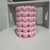 Cute 3D Printed Pencil Cup Hollow Desktop Storage Box Novelty Heart-shaped Pen Holder  Vanity Table