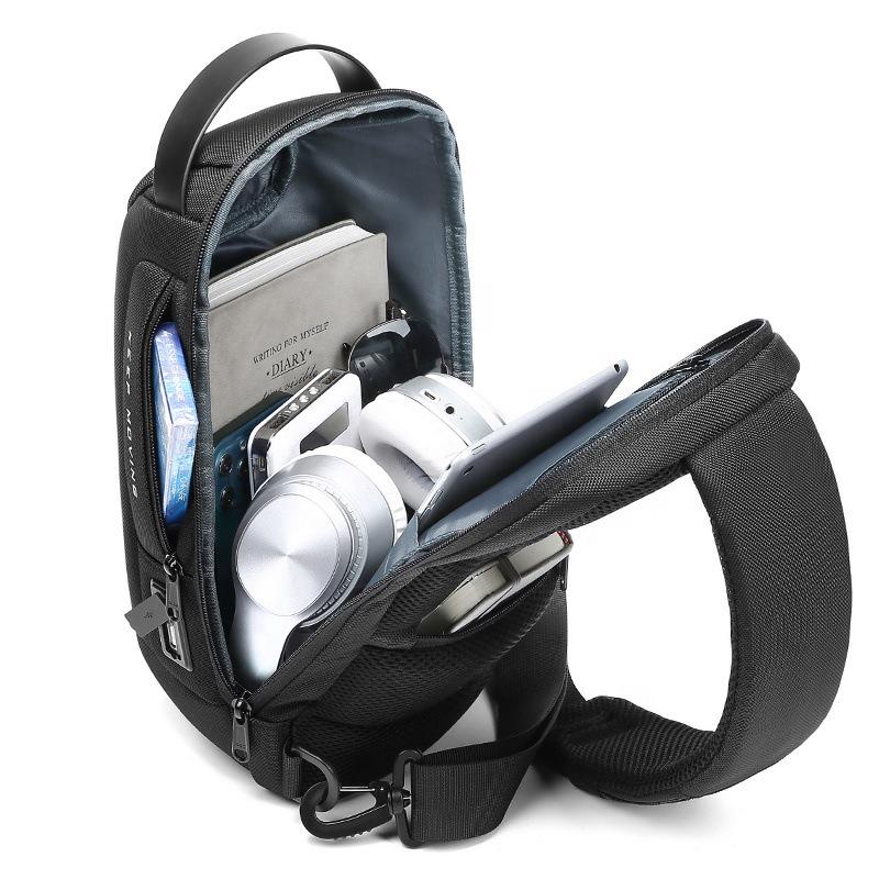 Men's Waterproof Multifunctional Chest Bag: Custom Logo, Casual Messenger, Single Shoulder Crossbody Style