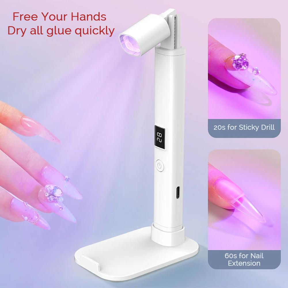 Tragbare Nagellampe, Gel-Nagellack-Trocknungslampen, UV-härtender Nageltrockner für professionelle Nagelkunst