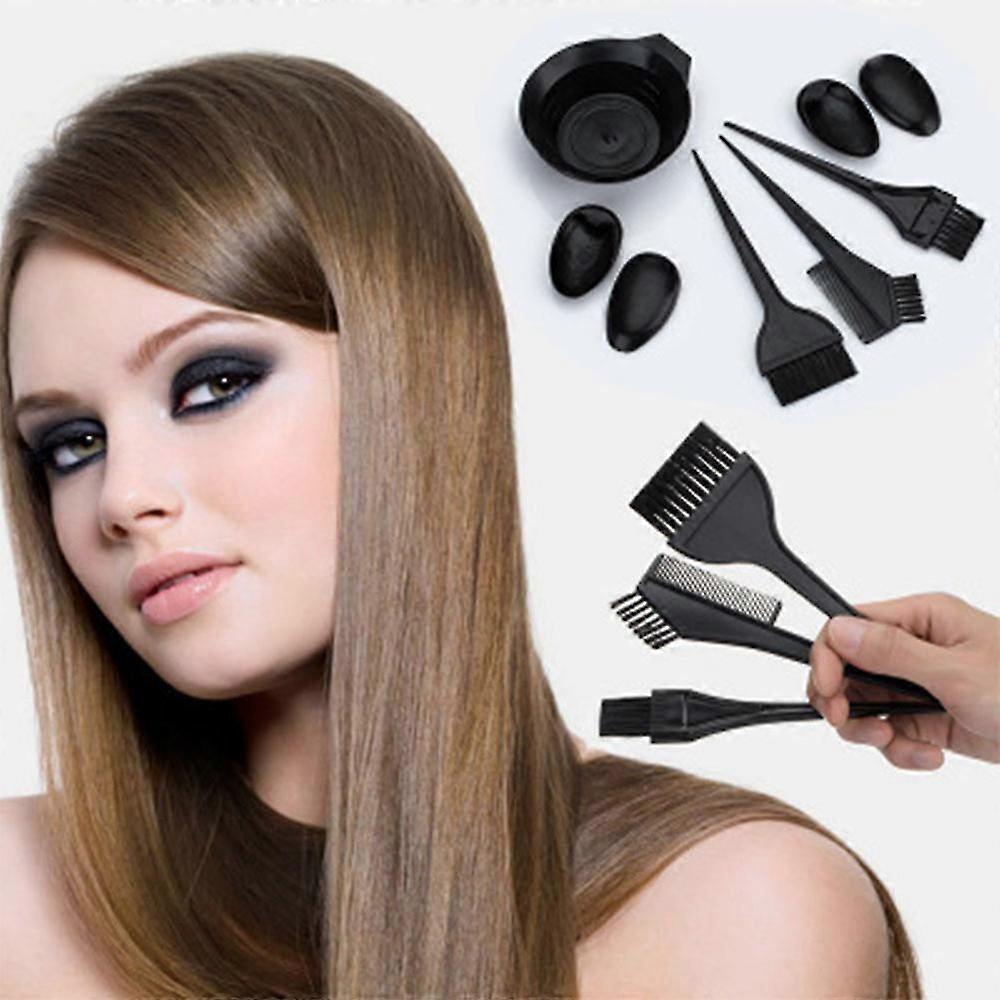 7-Piece Hair Dye Brush and Bowl Set - Reusable Mixing Bowls and Brushes for Easy Hair Coloring and DIY Beauty