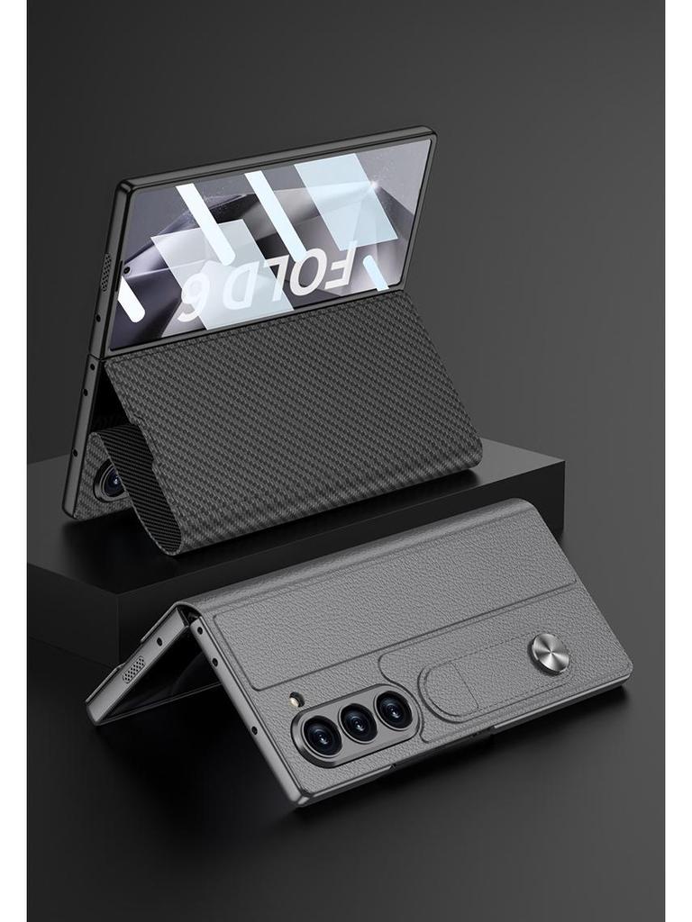 Samsung Z Fold6 Leather Flip Case: Cross-border Creative Business Shell-Screen Integrated Design