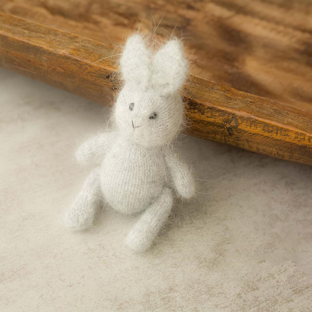 Newborn Photography Props Knitted Bunny Background Rabbit Shape Prop Infant Tool Toy Hundred Days Full Moon Studio