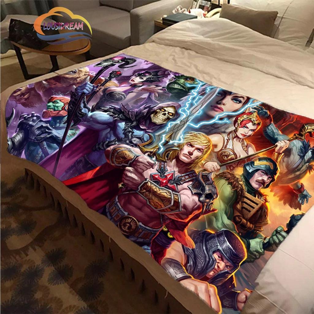 Cartoon Masters of the Universe wool blanket Jindian animation cashmere  fashion  Portable Flannel Warm camping