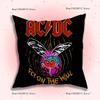 Federe Cuscino Banda Rock A-ACDC Cantante Cool Cartone Animato Divano Decorativo Casa Stampa Double-sided Corto Peluche Carino Federa Cuscino