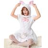 White Bunny Animal Cosplay Costumes Dress Halloween Party Performance Stage