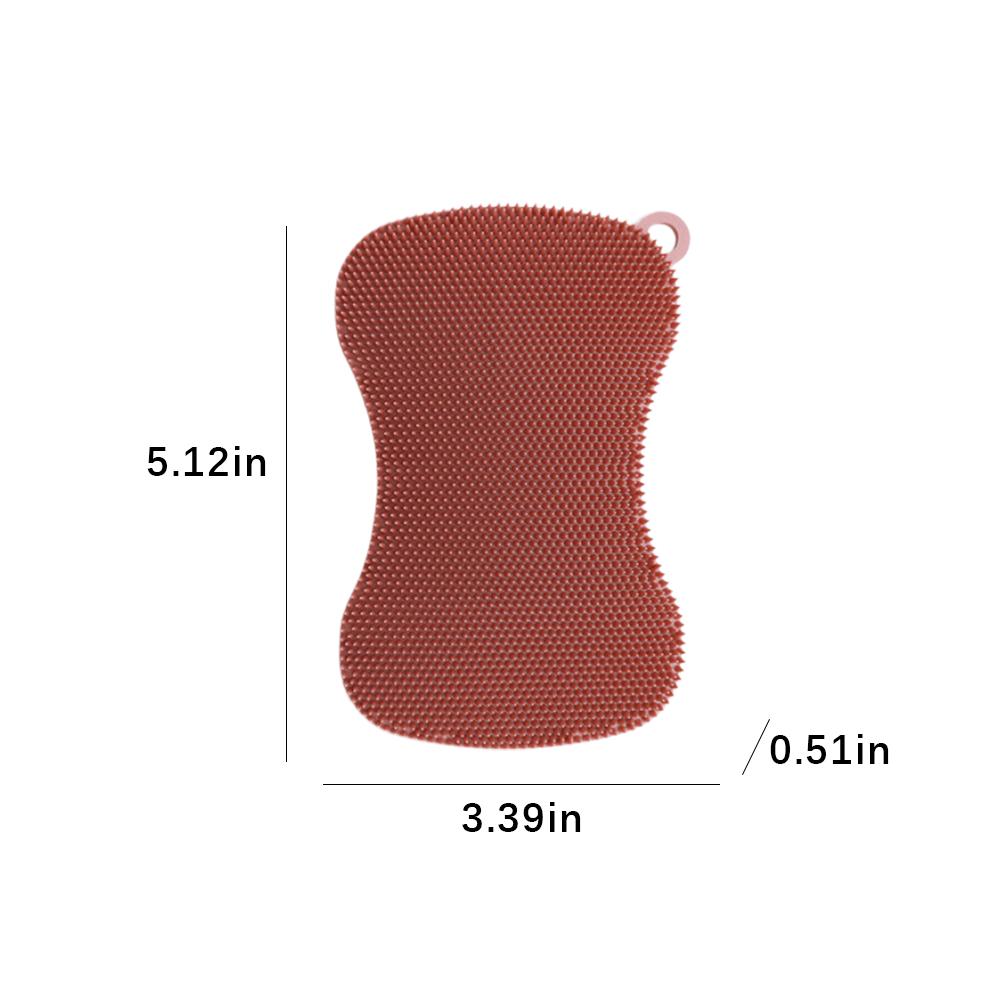 Food Grade Double-sided Multifunctional Silicone Cleaning Brush Powerful Stain Removal Quick Drying Scratch Resistant Accessorie