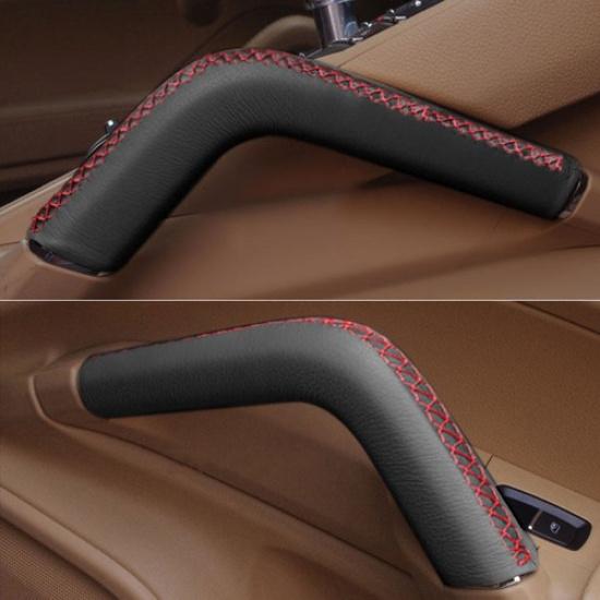 DIY Pair Door Handle Central Armrest Leather Cover For Porsche Cayenne 2011-2016