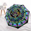 Mayan Calendar Automatic Folding Umbrella Compact Lightweight For Outdoor Adventurest112