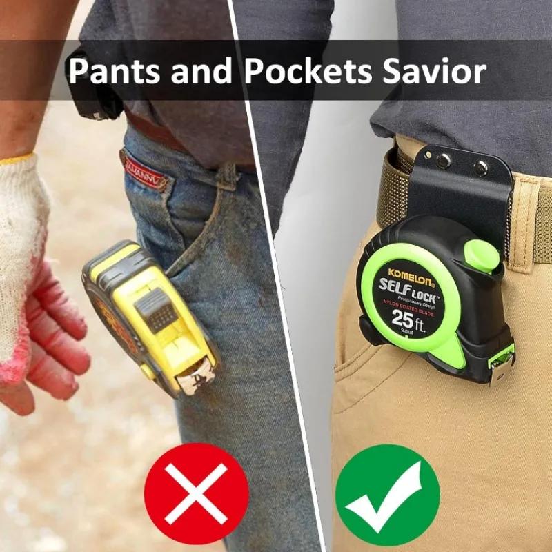 Przenośny Miernik Taśmowy Haczyk Szybkiego Zawieszania Klamra Szybkiego Zwalniania Organizer na Pasek Biodrowy Haczyki Uniwersalny Uchwyt/Klip na Miernik Taśmowy