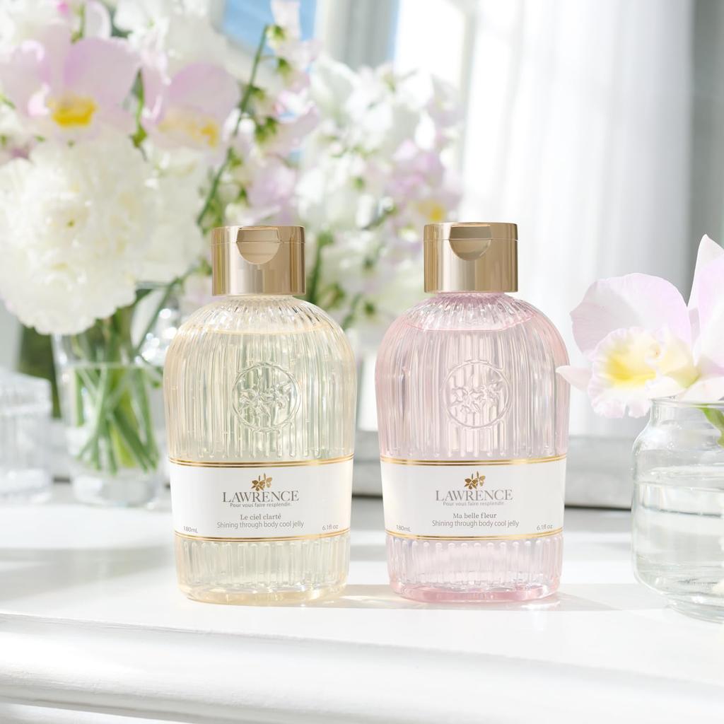 Lawrence Shining Through Body Cool Jelly Mabel Fleur Gel Cooling Floral Cattleya [Body Cream] 180mL, Scent,