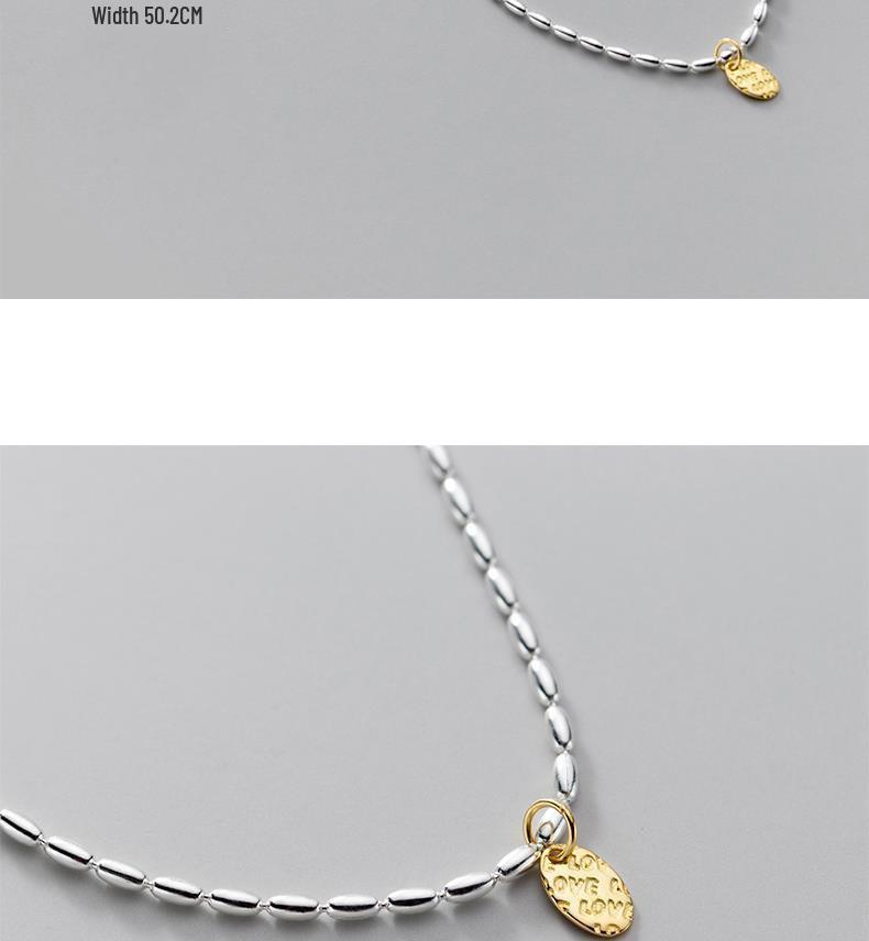 Korean Trendy Creative Rice Bead Clavicle Necklace for Women