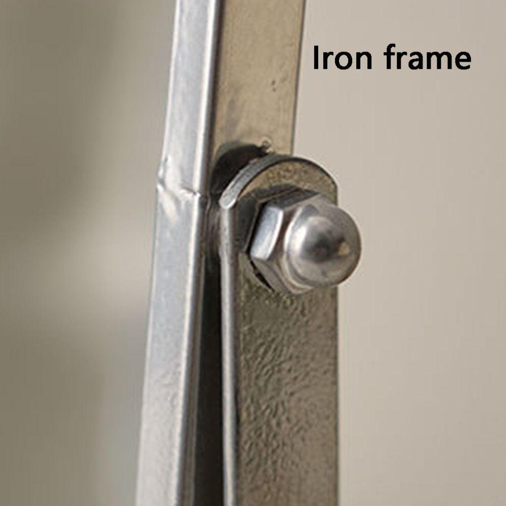 Oval Makeup Mirror Light Luxury Desktop Stand Mirror Iron Art Vanity Mirror  Student Dormitory